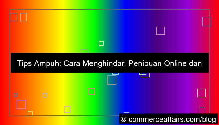 cara menghindari penipuan online