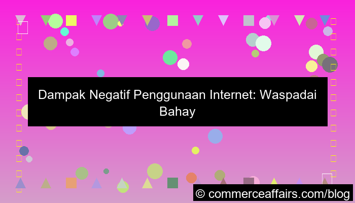 dampak negatif penggunaan internet
