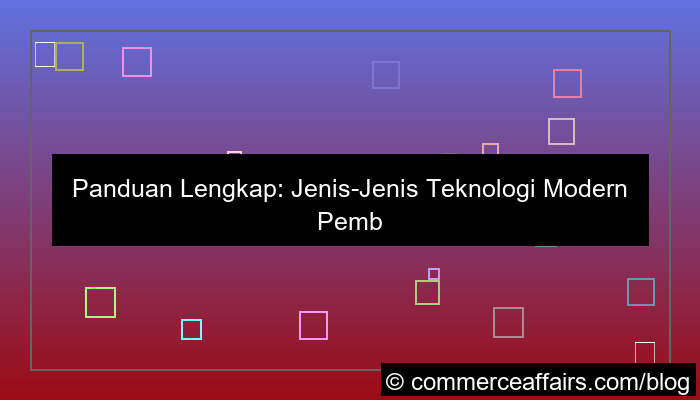 ilustrasi jenis jenis teknologi modern